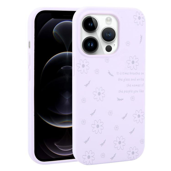 Funda de silicona líquida con estampado floral de margaritas y agujeros grandes para teléfono, For iPhone 13 Pro Max, For iPhone 13 Pro, For iPhone 13, For iPhone 12, For iPhone 12 Pro Max, For iPhone 12 Pro