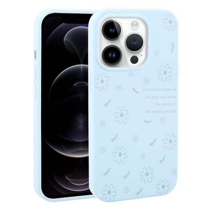 Funda de silicona líquida con estampado floral de margaritas y agujeros grandes para teléfono, For iPhone 13 Pro Max, For iPhone 13 Pro, For iPhone 13, For iPhone 12, For iPhone 12 Pro Max, For iPhone 12 Pro