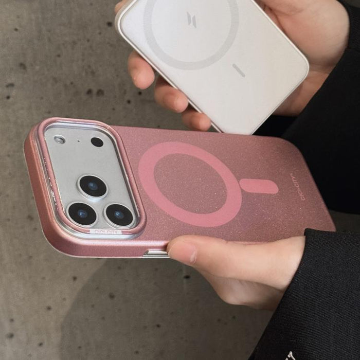 Funda magnética para teléfono CICI-CITY CH-65 con textura metálica y brillo a la luz de la luna, For iPhone 17 Pro Max, For iPhone 17 Pro, For iPhone 16 Pro Max, For iPhone 16 Pro, For iPhone 15 Pro Max, For iPhone 15 Pro