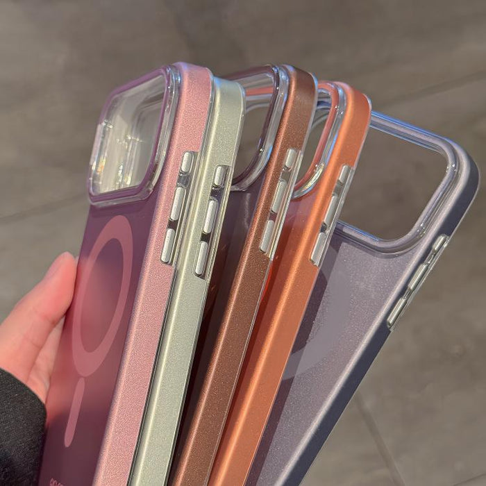 Funda magnética para teléfono CICI-CITY CH-65 con textura metálica y brillo a la luz de la luna, For iPhone 17 Pro Max, For iPhone 17 Pro, For iPhone 16 Pro Max, For iPhone 16 Pro, For iPhone 15 Pro Max, For iPhone 15 Pro