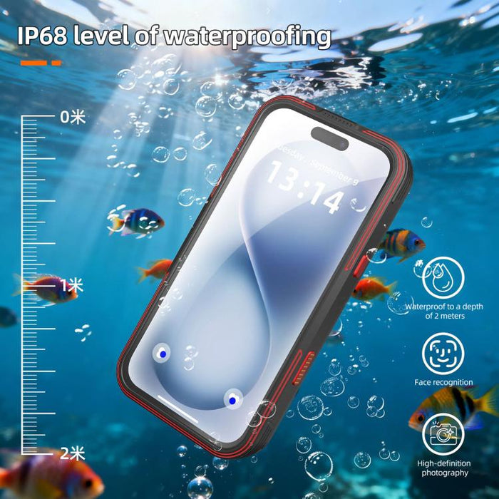 Funda magnética impermeable para teléfono móvil RedPepper GTM Series IP68 para buceo, For iPhone 17 Pro Max, For iPhone 17 Pro, For iPhone 17, For iPhone Air