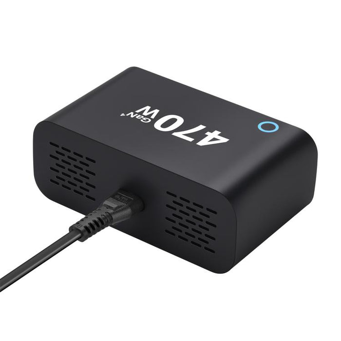 Cargador multifunción GaN de 470 W YMX-615-LCD470W con 4 puertos Tipo C y 2 puertos USB., AU Plug, EU Plug, UK Plug, US Plug