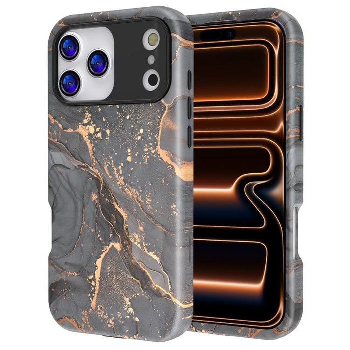 Funda para teléfono de PC + TPU con estampado de mármol mediante transferencia de agua, For iPhone 17 Pro Max, For iPhone 17 Pro, For iPhone 17, For iPhone Air, For iPhone 16 Pro Max, For iPhone 16 Pro, For iPhone 16 Plus, For iPhone 16                ...
