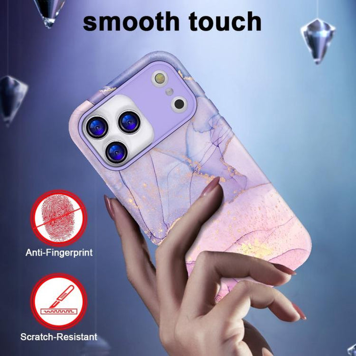 Funda para teléfono de PC + TPU con estampado de mármol mediante transferencia de agua, For iPhone 17 Pro Max, For iPhone 17 Pro, For iPhone 17, For iPhone Air, For iPhone 16 Pro Max, For iPhone 16 Pro, For iPhone 16 Plus, For iPhone 16                ...