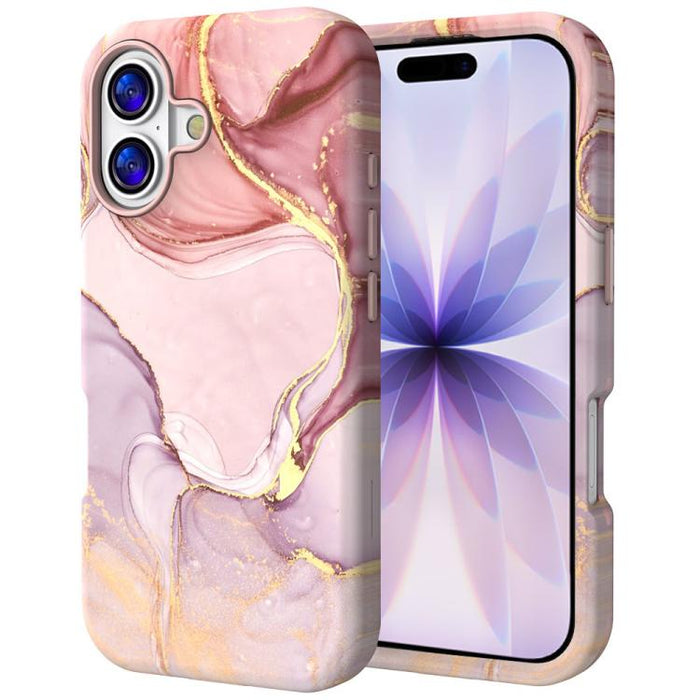 Funda para teléfono de PC + TPU con estampado de mármol mediante transferencia de agua, For iPhone 17 Pro Max, For iPhone 17 Pro, For iPhone 17, For iPhone Air, For iPhone 16 Pro Max, For iPhone 16 Pro, For iPhone 16 Plus, For iPhone 16                ...