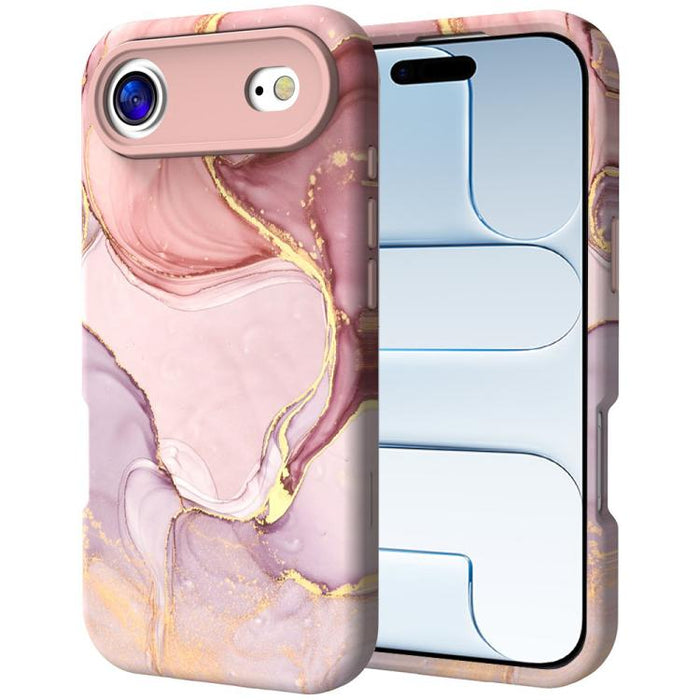 Funda para teléfono de PC + TPU con estampado de mármol mediante transferencia de agua, For iPhone 17 Pro Max, For iPhone 17 Pro, For iPhone 17, For iPhone Air, For iPhone 16 Pro Max, For iPhone 16 Pro, For iPhone 16 Plus, For iPhone 16                ...
