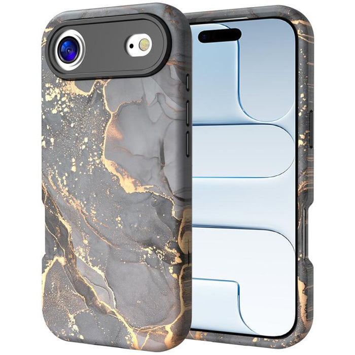 Funda para teléfono de PC + TPU con estampado de mármol mediante transferencia de agua, For iPhone 17 Pro Max, For iPhone 17 Pro, For iPhone 17, For iPhone Air, For iPhone 16 Pro Max, For iPhone 16 Pro, For iPhone 16 Plus, For iPhone 16                ...