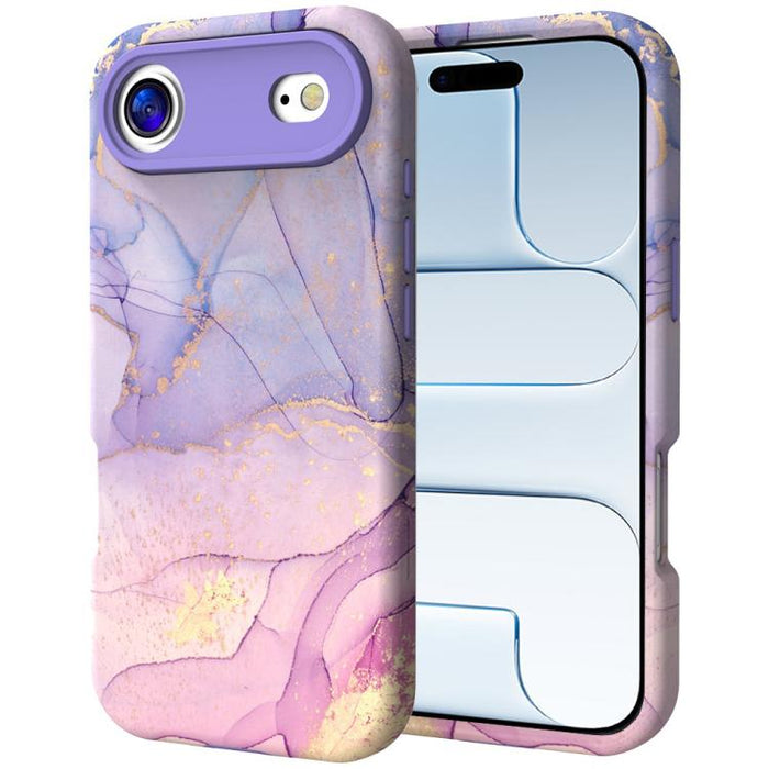 Funda para teléfono de PC + TPU con estampado de mármol mediante transferencia de agua, For iPhone 17 Pro Max, For iPhone 17 Pro, For iPhone 17, For iPhone Air, For iPhone 16 Pro Max, For iPhone 16 Pro, For iPhone 16 Plus, For iPhone 16                ...