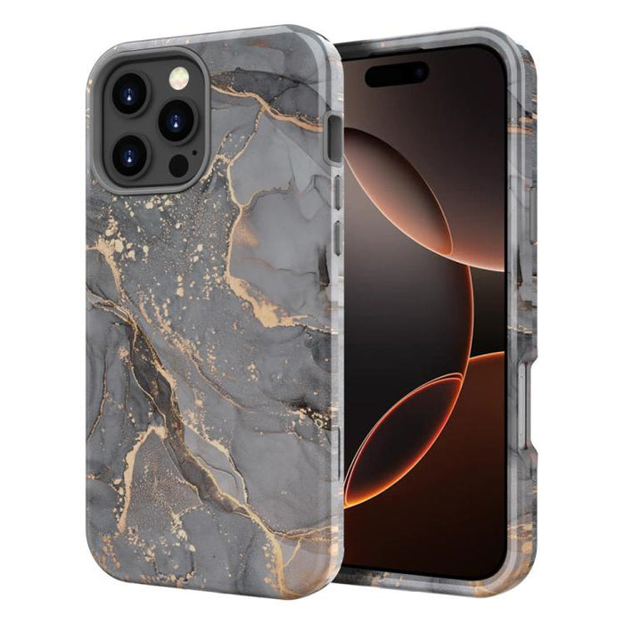 Funda para teléfono de PC + TPU con estampado de mármol mediante transferencia de agua, For iPhone 17 Pro Max, For iPhone 17 Pro, For iPhone 17, For iPhone Air, For iPhone 16 Pro Max, For iPhone 16 Pro, For iPhone 16 Plus, For iPhone 16                ...