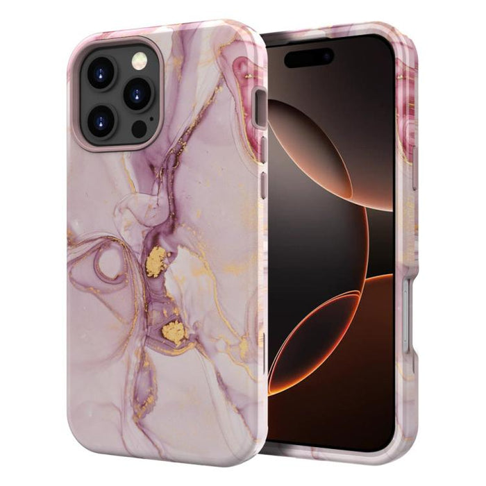 Funda para teléfono de PC + TPU con estampado de mármol mediante transferencia de agua, For iPhone 17 Pro Max, For iPhone 17 Pro, For iPhone 17, For iPhone Air, For iPhone 16 Pro Max, For iPhone 16 Pro, For iPhone 16 Plus, For iPhone 16                ...