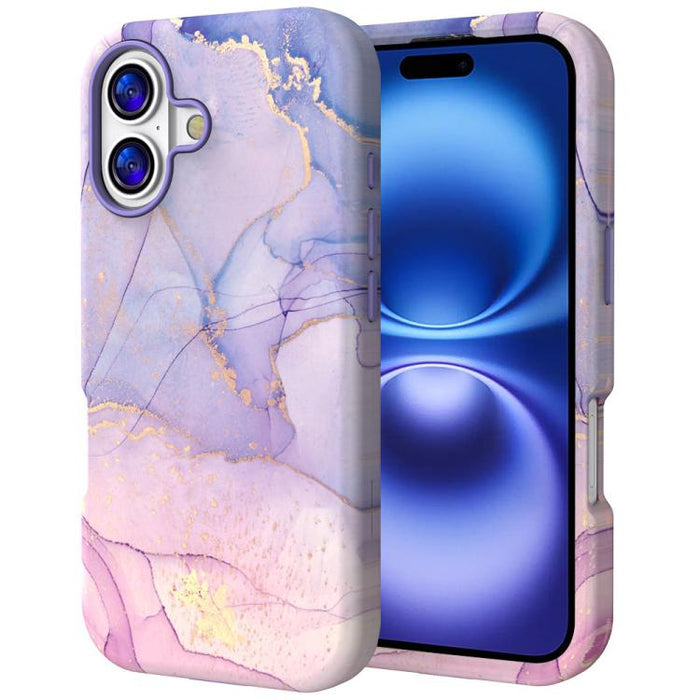 Funda para teléfono de PC + TPU con estampado de mármol mediante transferencia de agua, For iPhone 17 Pro Max, For iPhone 17 Pro, For iPhone 17, For iPhone Air, For iPhone 16 Pro Max, For iPhone 16 Pro, For iPhone 16 Plus, For iPhone 16                ...