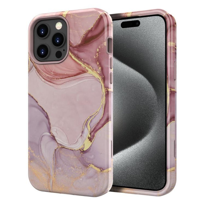 Funda para teléfono de PC + TPU con estampado de mármol mediante transferencia de agua, For iPhone 17 Pro Max, For iPhone 17 Pro, For iPhone 17, For iPhone Air, For iPhone 16 Pro Max, For iPhone 16 Pro, For iPhone 16 Plus, For iPhone 16                ...