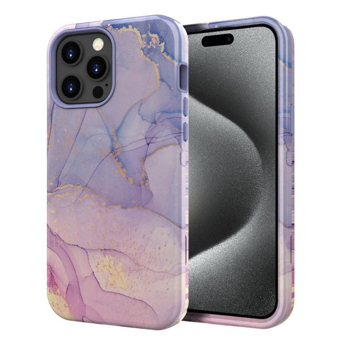Funda para teléfono de PC + TPU con estampado de mármol mediante transferencia de agua, For iPhone 17 Pro Max, For iPhone 17 Pro, For iPhone 17, For iPhone Air, For iPhone 16 Pro Max, For iPhone 16 Pro, For iPhone 16 Plus, For iPhone 16                ...