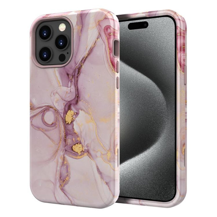 Funda para teléfono de PC + TPU con estampado de mármol mediante transferencia de agua, For iPhone 17 Pro Max, For iPhone 17 Pro, For iPhone 17, For iPhone Air, For iPhone 16 Pro Max, For iPhone 16 Pro, For iPhone 16 Plus, For iPhone 16                ...