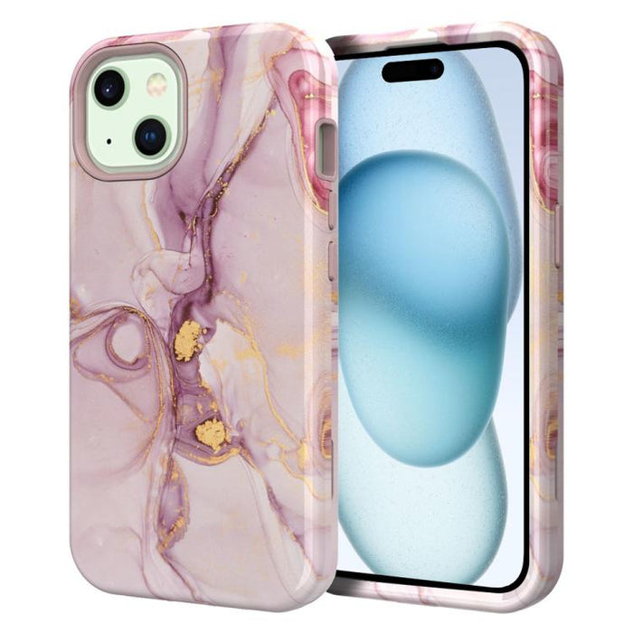 Funda para teléfono de PC + TPU con estampado de mármol mediante transferencia de agua, For iPhone 17 Pro Max, For iPhone 17 Pro, For iPhone 17, For iPhone Air, For iPhone 16 Pro Max, For iPhone 16 Pro, For iPhone 16 Plus, For iPhone 16                ...