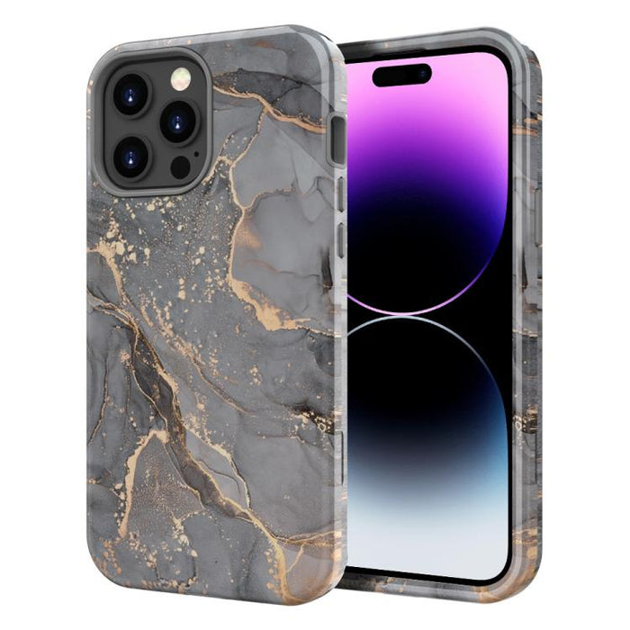 Funda para teléfono de PC + TPU con estampado de mármol mediante transferencia de agua, For iPhone 17 Pro Max, For iPhone 17 Pro, For iPhone 17, For iPhone Air, For iPhone 16 Pro Max, For iPhone 16 Pro, For iPhone 16 Plus, For iPhone 16                ...