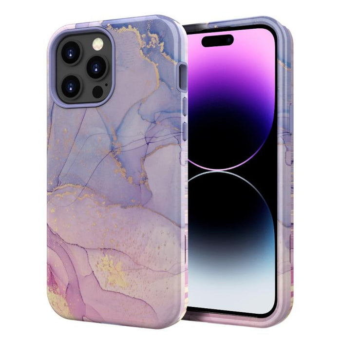 Funda para teléfono de PC + TPU con estampado de mármol mediante transferencia de agua, For iPhone 17 Pro Max, For iPhone 17 Pro, For iPhone 17, For iPhone Air, For iPhone 16 Pro Max, For iPhone 16 Pro, For iPhone 16 Plus, For iPhone 16                ...