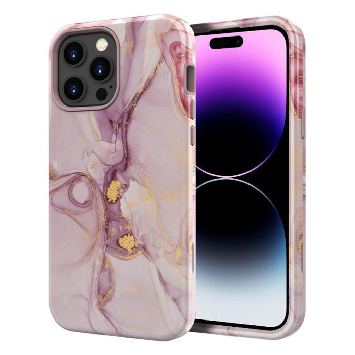 Funda para teléfono de PC + TPU con estampado de mármol mediante transferencia de agua, For iPhone 17 Pro Max, For iPhone 17 Pro, For iPhone 17, For iPhone Air, For iPhone 16 Pro Max, For iPhone 16 Pro, For iPhone 16 Plus, For iPhone 16                ...