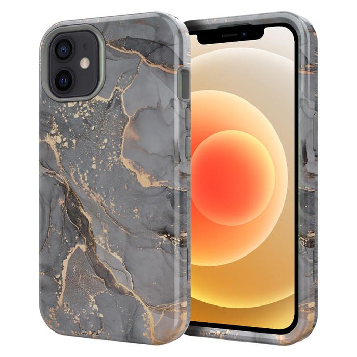 Funda para teléfono de PC + TPU con estampado de mármol mediante transferencia de agua, For iPhone 17 Pro Max, For iPhone 17 Pro, For iPhone 17, For iPhone Air, For iPhone 16 Pro Max, For iPhone 16 Pro, For iPhone 16 Plus, For iPhone 16                ...