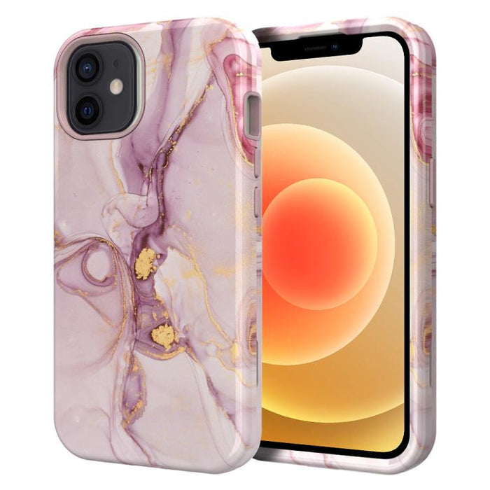 Funda para teléfono de PC + TPU con estampado de mármol mediante transferencia de agua, For iPhone 17 Pro Max, For iPhone 17 Pro, For iPhone 17, For iPhone Air, For iPhone 16 Pro Max, For iPhone 16 Pro, For iPhone 16 Plus, For iPhone 16                ...