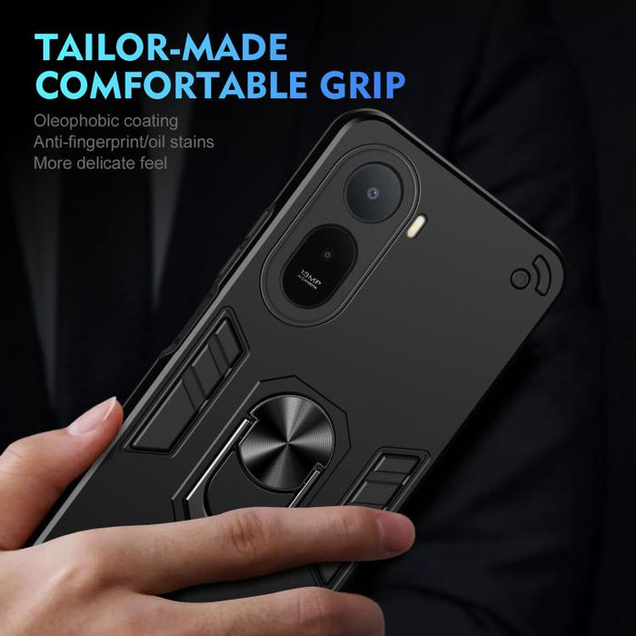 Funda para teléfono con soporte de anillo metálico a prueba de golpes, For Redmi A7 Pro 171mm / Poco C85x 5G, For Redmi Turbo 5 Max / Poco X8 Pro Max, For Redmi Turbo 5 5G / Poco X8 Pro 5G, For Redmi Note 15 Pro 4G Global 163.2mm