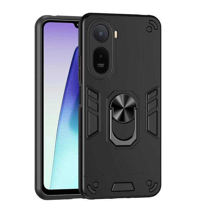Funda para teléfono con soporte de anillo metálico a prueba de golpes, For Redmi A7 Pro 171mm / Poco C85x 5G, For Redmi Turbo 5 Max / Poco X8 Pro Max, For Redmi Turbo 5 5G / Poco X8 Pro 5G, For Redmi Note 15 Pro 4G Global 163.2mm