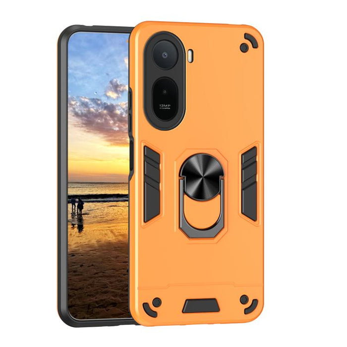 Funda para teléfono con soporte de anillo metálico a prueba de golpes, For Redmi A7 Pro 171mm / Poco C85x 5G, For Redmi Turbo 5 Max / Poco X8 Pro Max, For Redmi Turbo 5 5G / Poco X8 Pro 5G, For Redmi Note 15 Pro 4G Global 163.2mm