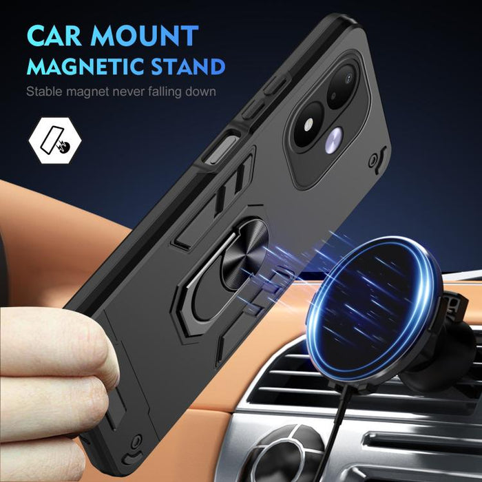 Funda para teléfono con soporte de anillo metálico a prueba de golpes, For Redmi A7 Pro 171mm / Poco C85x 5G, For Redmi Turbo 5 Max / Poco X8 Pro Max, For Redmi Turbo 5 5G / Poco X8 Pro 5G, For Redmi Note 15 Pro 4G Global 163.2mm