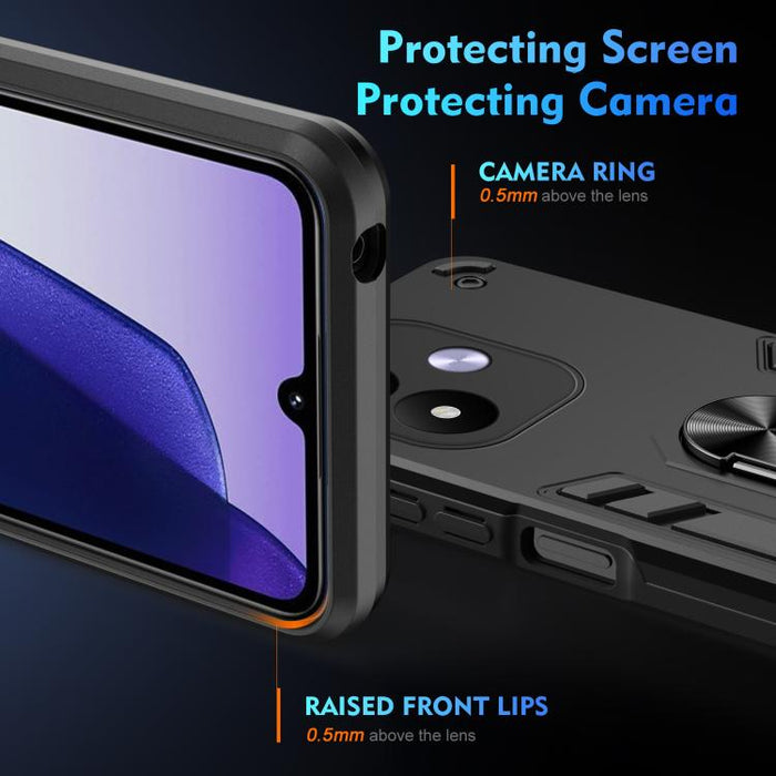 Funda para teléfono con soporte de anillo metálico a prueba de golpes, For Redmi A7 Pro 171mm / Poco C85x 5G, For Redmi Turbo 5 Max / Poco X8 Pro Max, For Redmi Turbo 5 5G / Poco X8 Pro 5G, For Redmi Note 15 Pro 4G Global 163.2mm