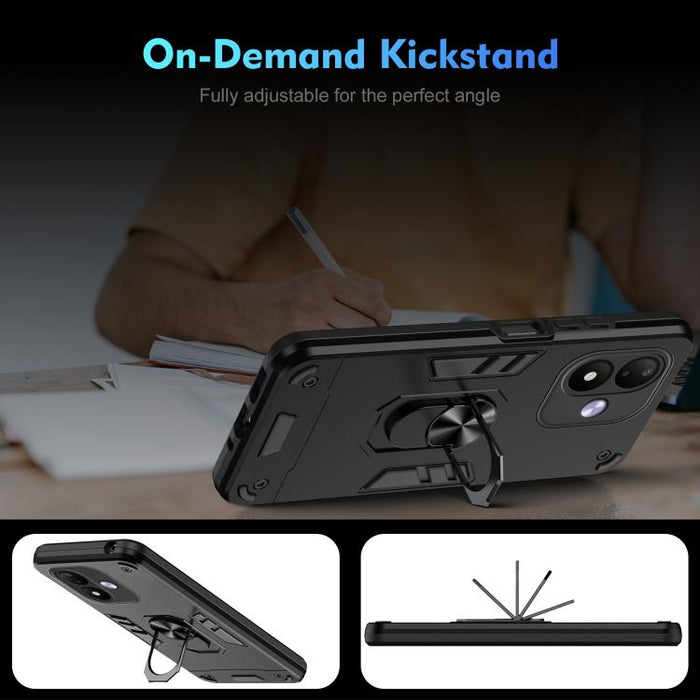 Funda para teléfono con soporte de anillo metálico a prueba de golpes, For Redmi A7 Pro 171mm / Poco C85x 5G, For Redmi Turbo 5 Max / Poco X8 Pro Max, For Redmi Turbo 5 5G / Poco X8 Pro 5G, For Redmi Note 15 Pro 4G Global 163.2mm