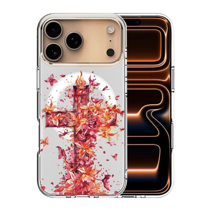 Funda magnética antigolpes para teléfono, TPU + PC con estampado de patrones, For iPhone 17 Pro Max, For iPhone 17 Pro, For iPhone 17, For iPhone Air, For iPhone 16 Pro Max