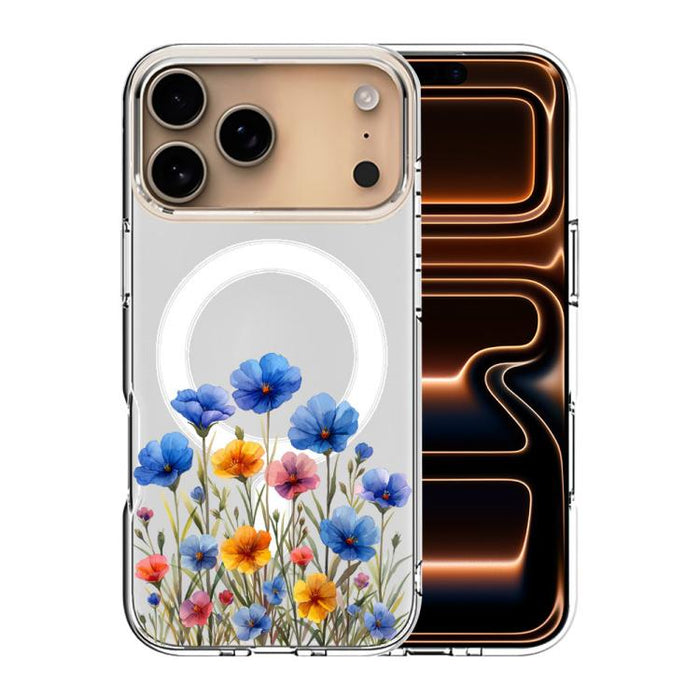 Funda magnética antigolpes para teléfono, TPU + PC con estampado de patrones, For iPhone 17 Pro Max, For iPhone 17 Pro, For iPhone 17, For iPhone Air, For iPhone 16 Pro Max