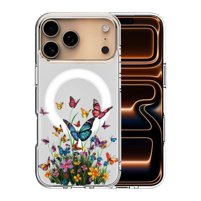 Funda magnética antigolpes para teléfono, TPU + PC con estampado de patrones, For iPhone 17 Pro Max, For iPhone 17 Pro, For iPhone 17, For iPhone Air, For iPhone 16 Pro Max