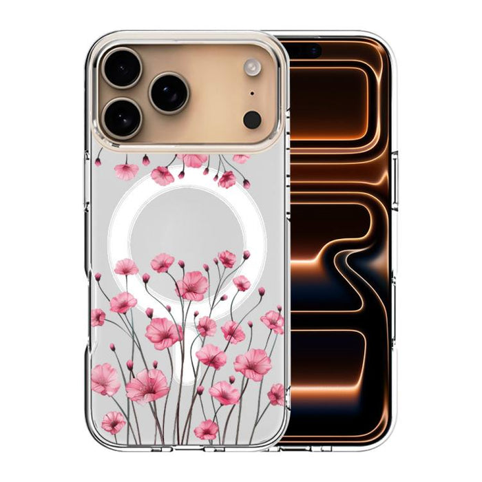 Funda magnética antigolpes para teléfono, TPU + PC con estampado de patrones, For iPhone 17 Pro Max, For iPhone 17 Pro, For iPhone 17, For iPhone Air, For iPhone 16 Pro Max