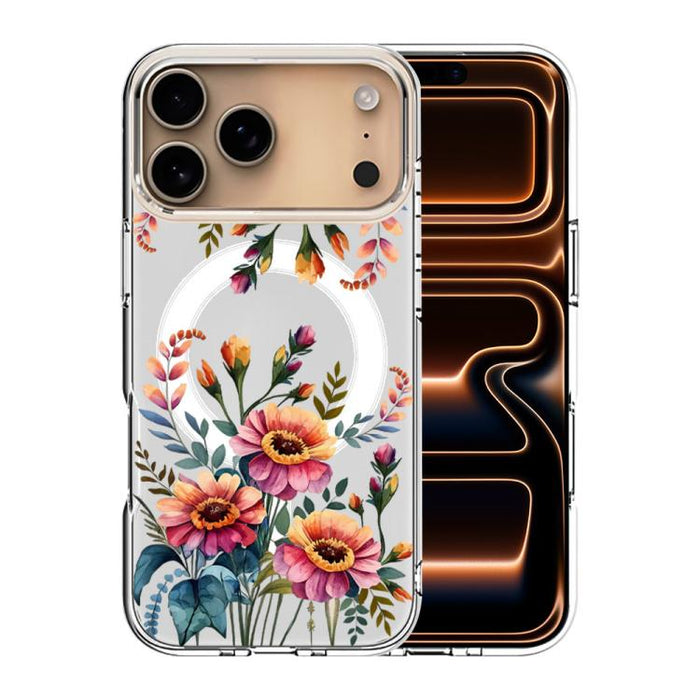 Funda magnética antigolpes para teléfono, TPU + PC con estampado de patrones, For iPhone 17 Pro Max, For iPhone 17 Pro, For iPhone 17, For iPhone Air, For iPhone 16 Pro Max