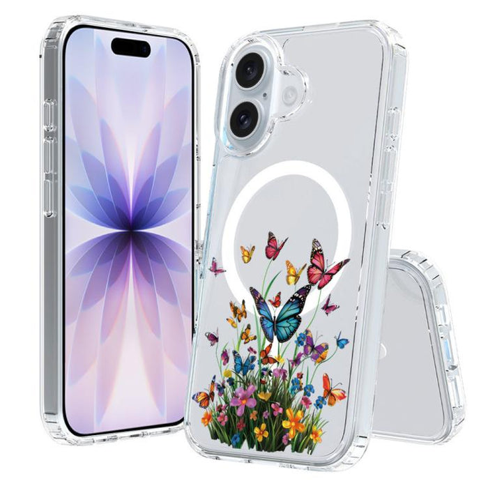 Funda magnética antigolpes para teléfono, TPU + PC con estampado de patrones, For iPhone 17 Pro Max, For iPhone 17 Pro, For iPhone 17, For iPhone Air, For iPhone 16 Pro Max