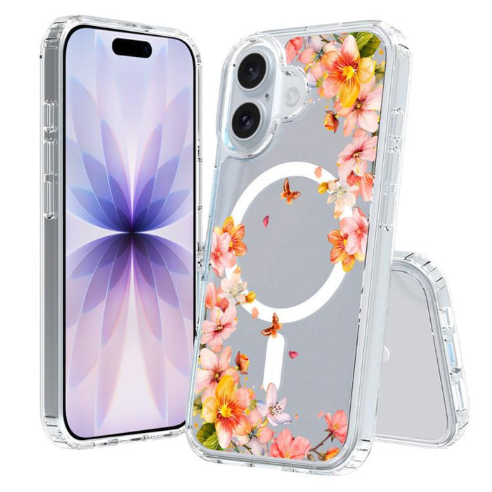 Funda magnética antigolpes para teléfono, TPU + PC con estampado de patrones, For iPhone 17 Pro Max, For iPhone 17 Pro, For iPhone 17, For iPhone Air, For iPhone 16 Pro Max