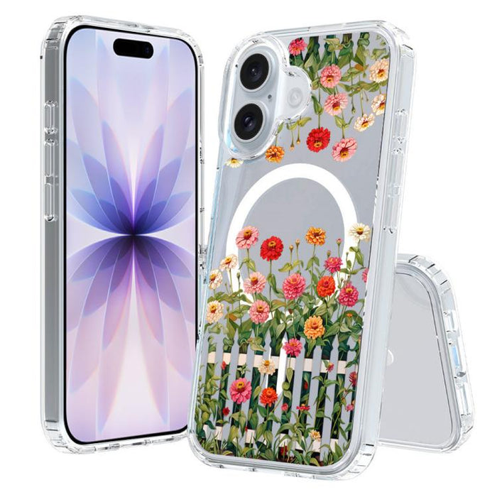 Funda magnética antigolpes para teléfono, TPU + PC con estampado de patrones, For iPhone 17 Pro Max, For iPhone 17 Pro, For iPhone 17, For iPhone Air, For iPhone 16 Pro Max