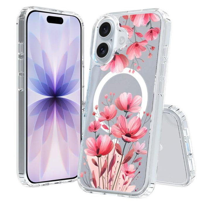 Funda magnética antigolpes para teléfono, TPU + PC con estampado de patrones, For iPhone 17 Pro Max, For iPhone 17 Pro, For iPhone 17, For iPhone Air, For iPhone 16 Pro Max