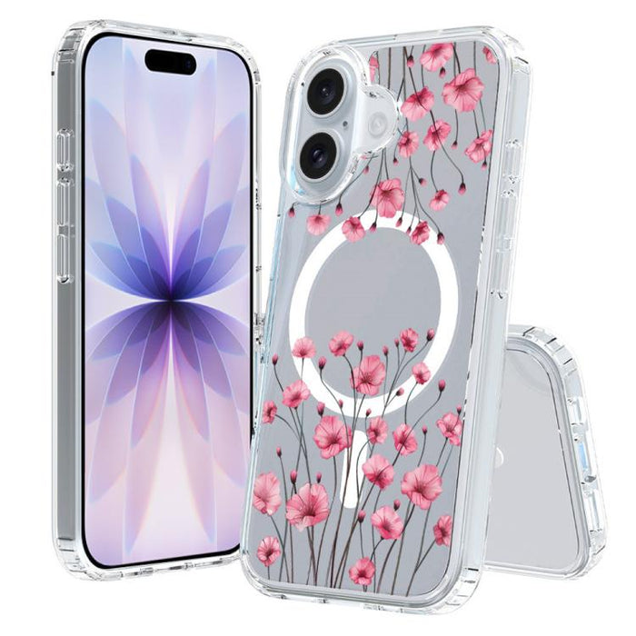 Funda magnética antigolpes para teléfono, TPU + PC con estampado de patrones, For iPhone 17 Pro Max, For iPhone 17 Pro, For iPhone 17, For iPhone Air, For iPhone 16 Pro Max