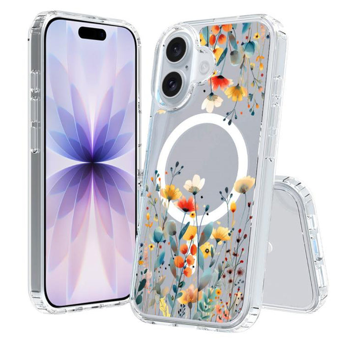 Funda magnética antigolpes para teléfono, TPU + PC con estampado de patrones, For iPhone 17 Pro Max, For iPhone 17 Pro, For iPhone 17, For iPhone Air, For iPhone 16 Pro Max