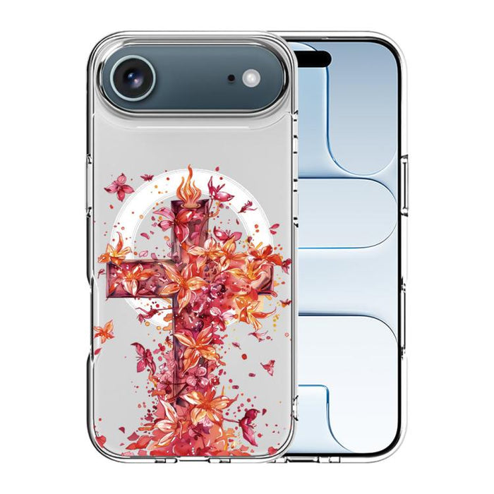 Funda magnética antigolpes para teléfono, TPU + PC con estampado de patrones, For iPhone 17 Pro Max, For iPhone 17 Pro, For iPhone 17, For iPhone Air, For iPhone 16 Pro Max