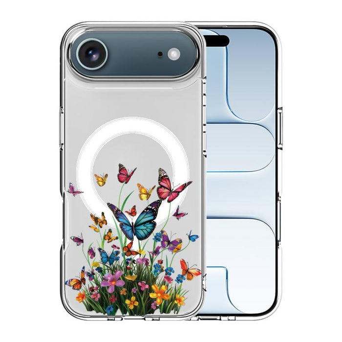 Funda magnética antigolpes para teléfono, TPU + PC con estampado de patrones, For iPhone 17 Pro Max, For iPhone 17 Pro, For iPhone 17, For iPhone Air, For iPhone 16 Pro Max