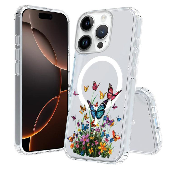 Funda magnética antigolpes para teléfono, TPU + PC con estampado de patrones, For iPhone 17 Pro Max, For iPhone 17 Pro, For iPhone 17, For iPhone Air, For iPhone 16 Pro Max