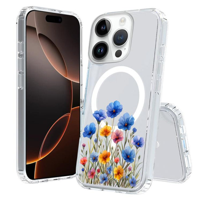 Funda magnética antigolpes para teléfono, TPU + PC con estampado de patrones, For iPhone 17 Pro Max, For iPhone 17 Pro, For iPhone 17, For iPhone Air, For iPhone 16 Pro Max