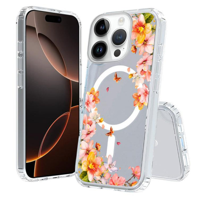 Funda magnética antigolpes para teléfono, TPU + PC con estampado de patrones, For iPhone 17 Pro Max, For iPhone 17 Pro, For iPhone 17, For iPhone Air, For iPhone 16 Pro Max