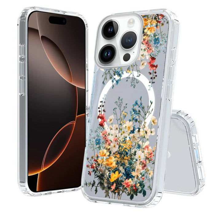Funda magnética antigolpes para teléfono, TPU + PC con estampado de patrones, For iPhone 17 Pro Max, For iPhone 17 Pro, For iPhone 17, For iPhone Air, For iPhone 16 Pro Max