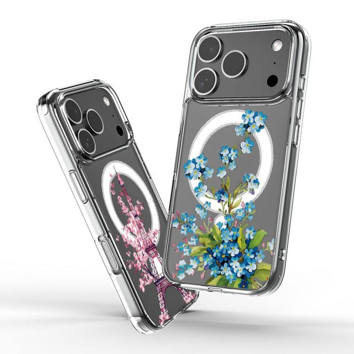 Funda magnética antigolpes para teléfono, TPU + PC con estampado de patrones, For iPhone 16 Pro, For iPhone 16 Plus, For iPhone 16