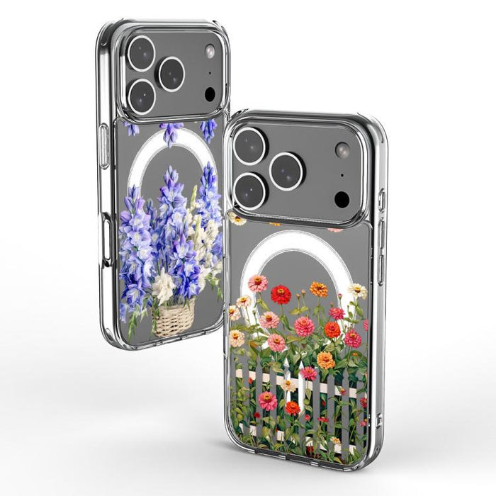 Funda magnética antigolpes para teléfono, TPU + PC con estampado de patrones, For iPhone 16 Pro, For iPhone 16 Plus, For iPhone 16