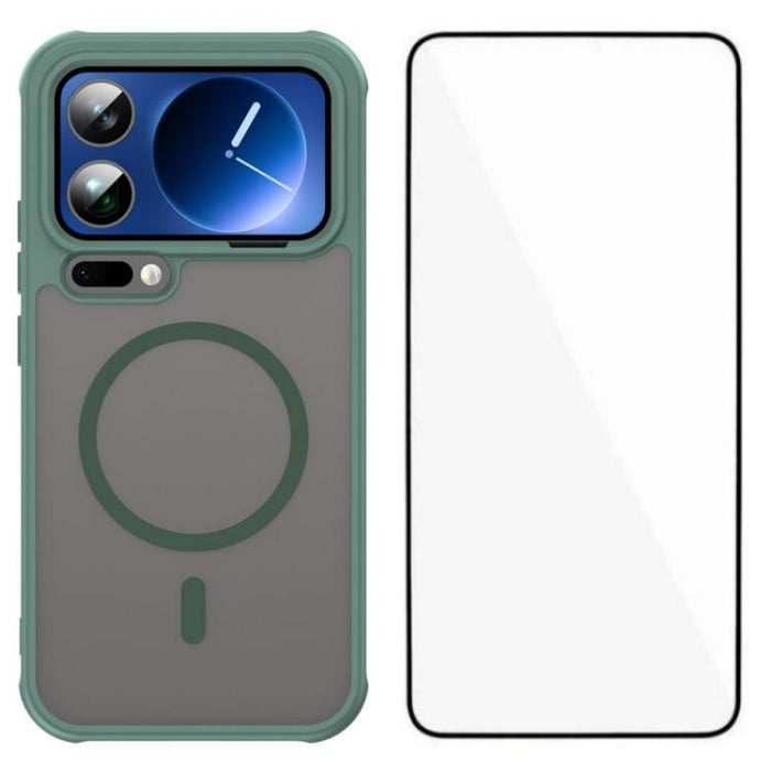 Funda magnética para teléfono WANLONFENG Serie FD con protector de pantalla táctil, For Xiaomi 17 Ultra, For Xiaomi 17 Pro Max, For Xiaomi 17 Pro, For Xiaomi 17